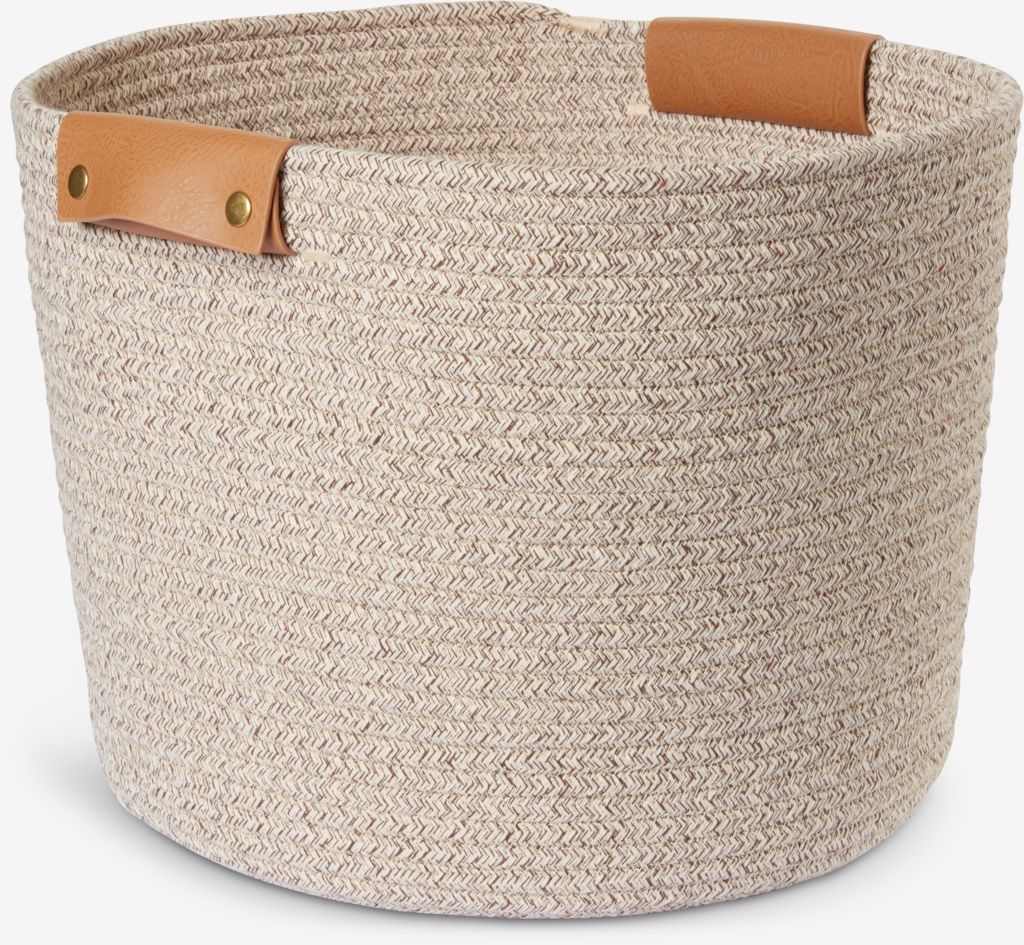 Basket KARLJOHAN W38xL38xH28cm grey - CASA