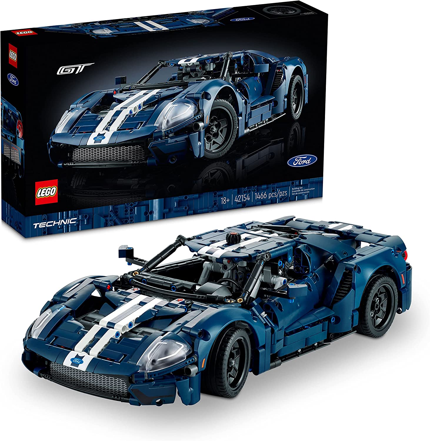 LEGO Technic 2022 Ford GT 42154 Car Model Kit for Adults to Build, 1:12 Scale Supercar