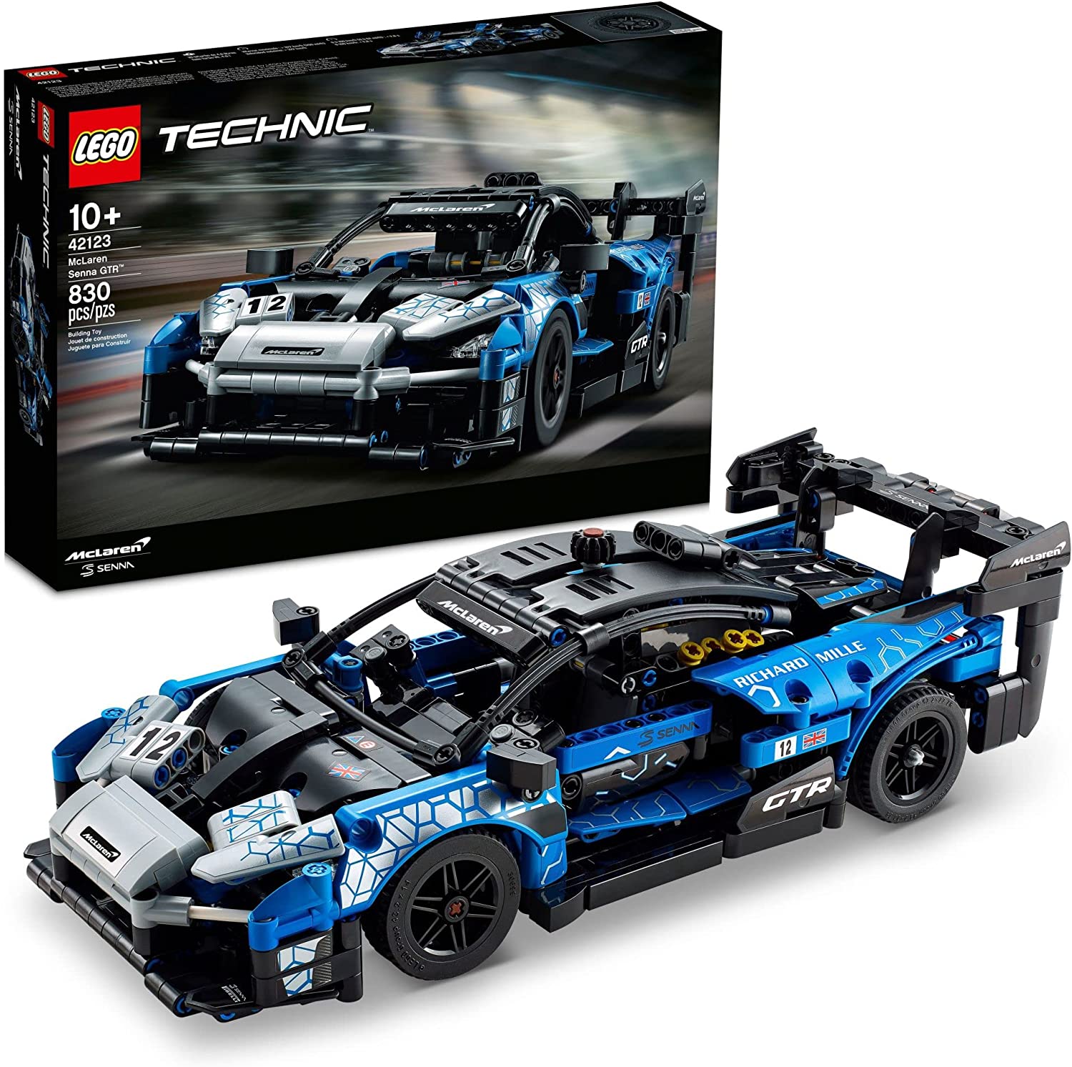 LEGO Technic McLaren Senna GTR 42123 Racing Sports Collectable Model Car Building Kit, Car Construction Toy
