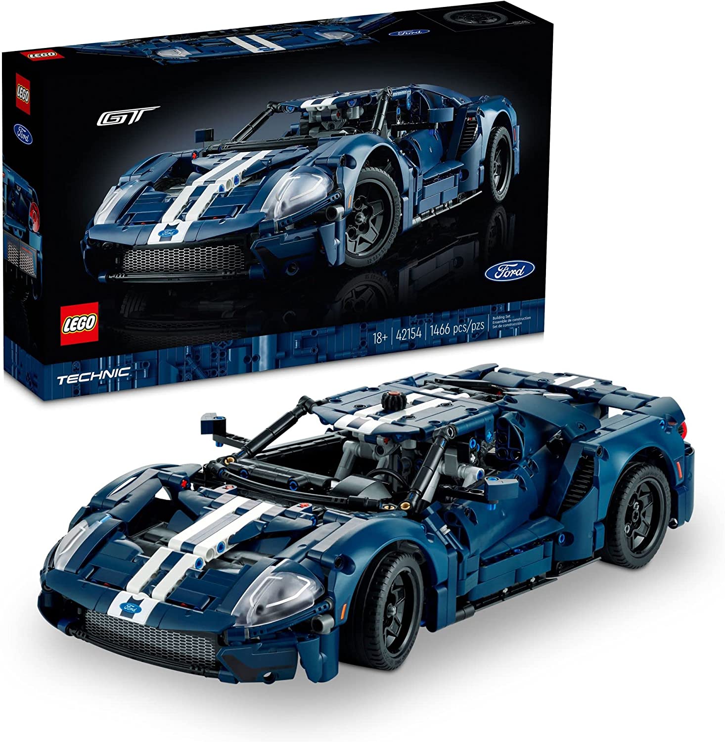 LEGO Technic 2022 Ford GT 42154 Car Model Kit for Adults to Build, 1:12 Scale Supercar