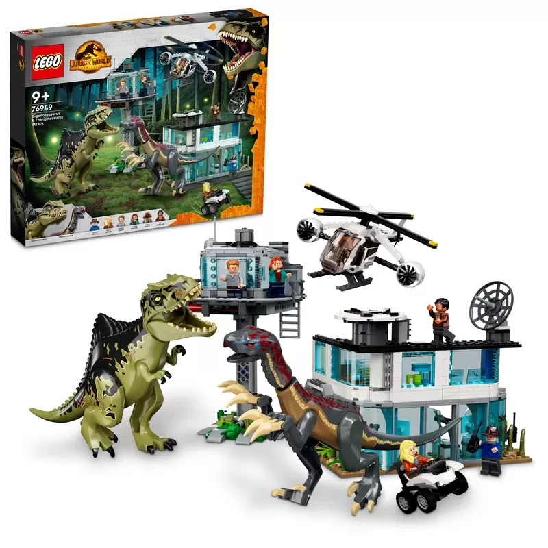 LEGO JURASSIC WORLD GIGANOTOSAURUS & THERIZINOSAURUS ATTACK 76949