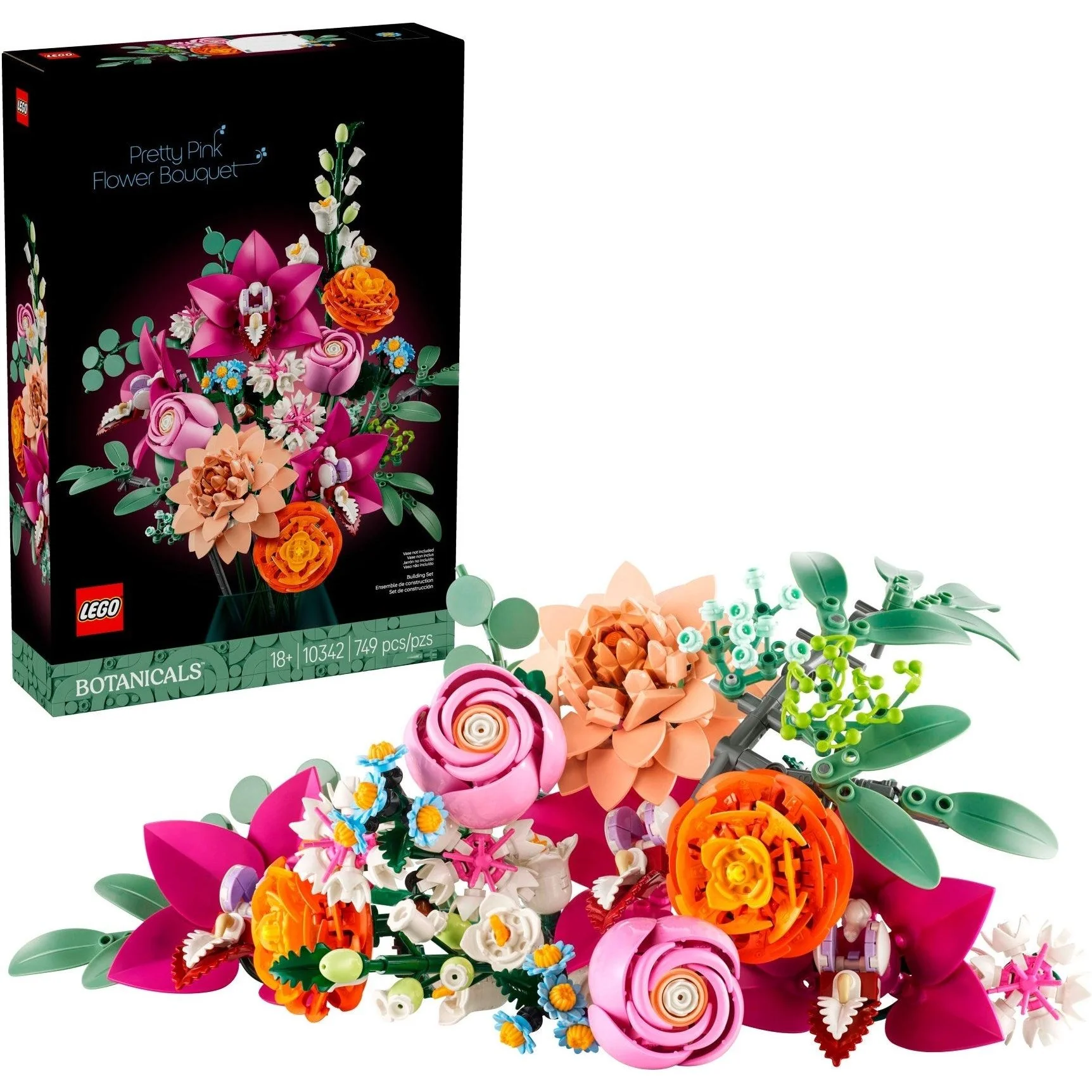 LEGO Botanicals 10342 Pretty Pink Flower Display