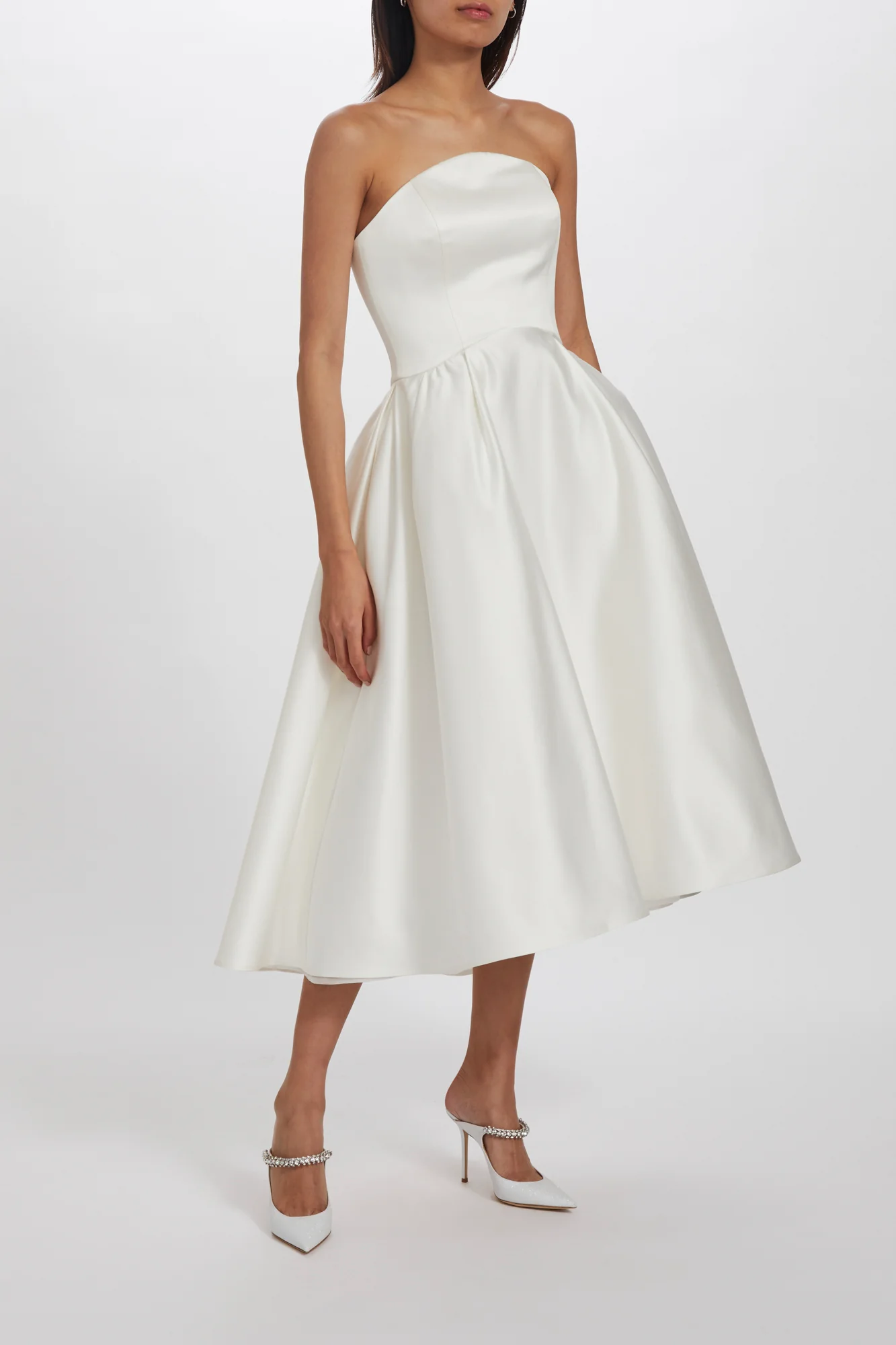 Duchess Satin Tea Length Dress