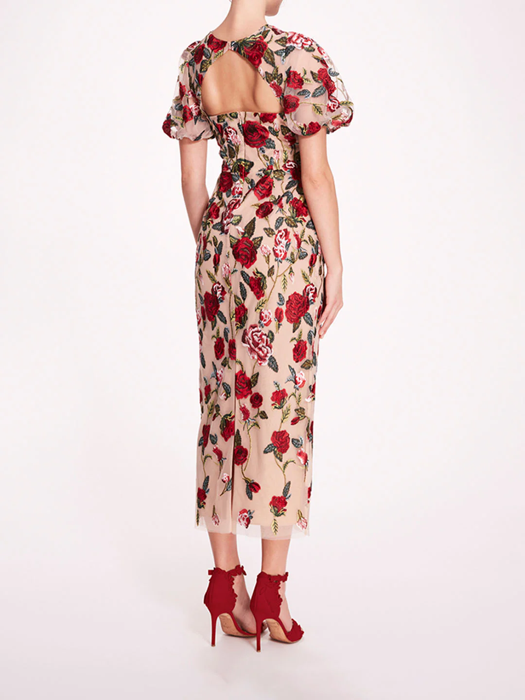Roses Tulle Midi Dress