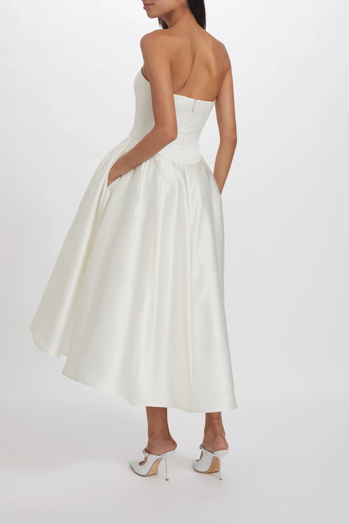 Duchess Satin Tea Length Dress