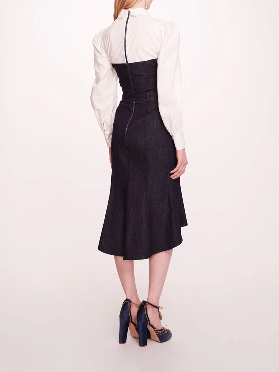 Denim Poplin Shirt Dress