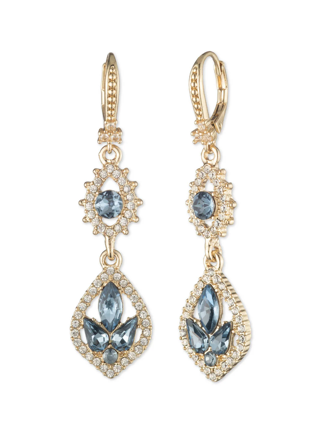 Poised Denim Midi Drop Earring