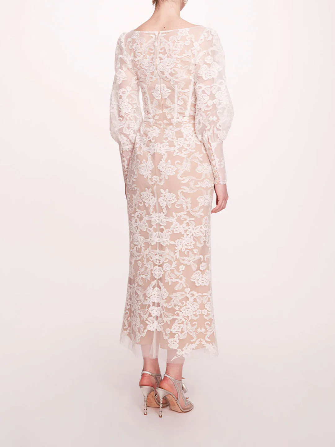 Long Sleeve Corded Midi Dress