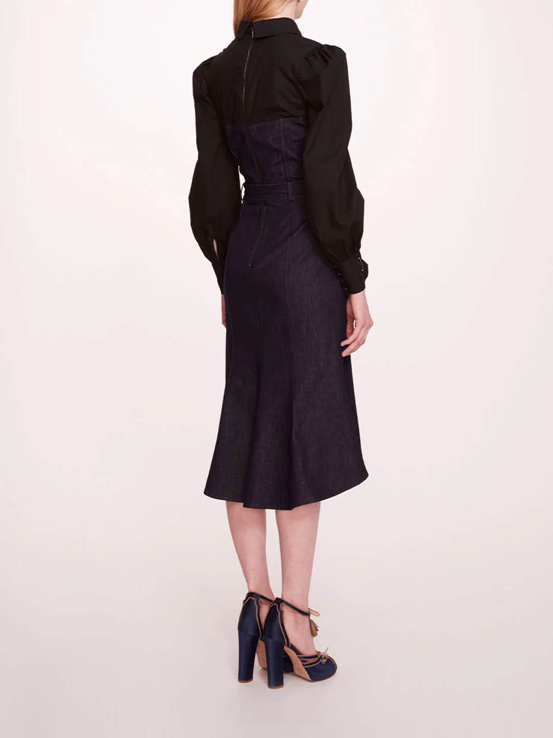 Denim Poplin Shirt Dress