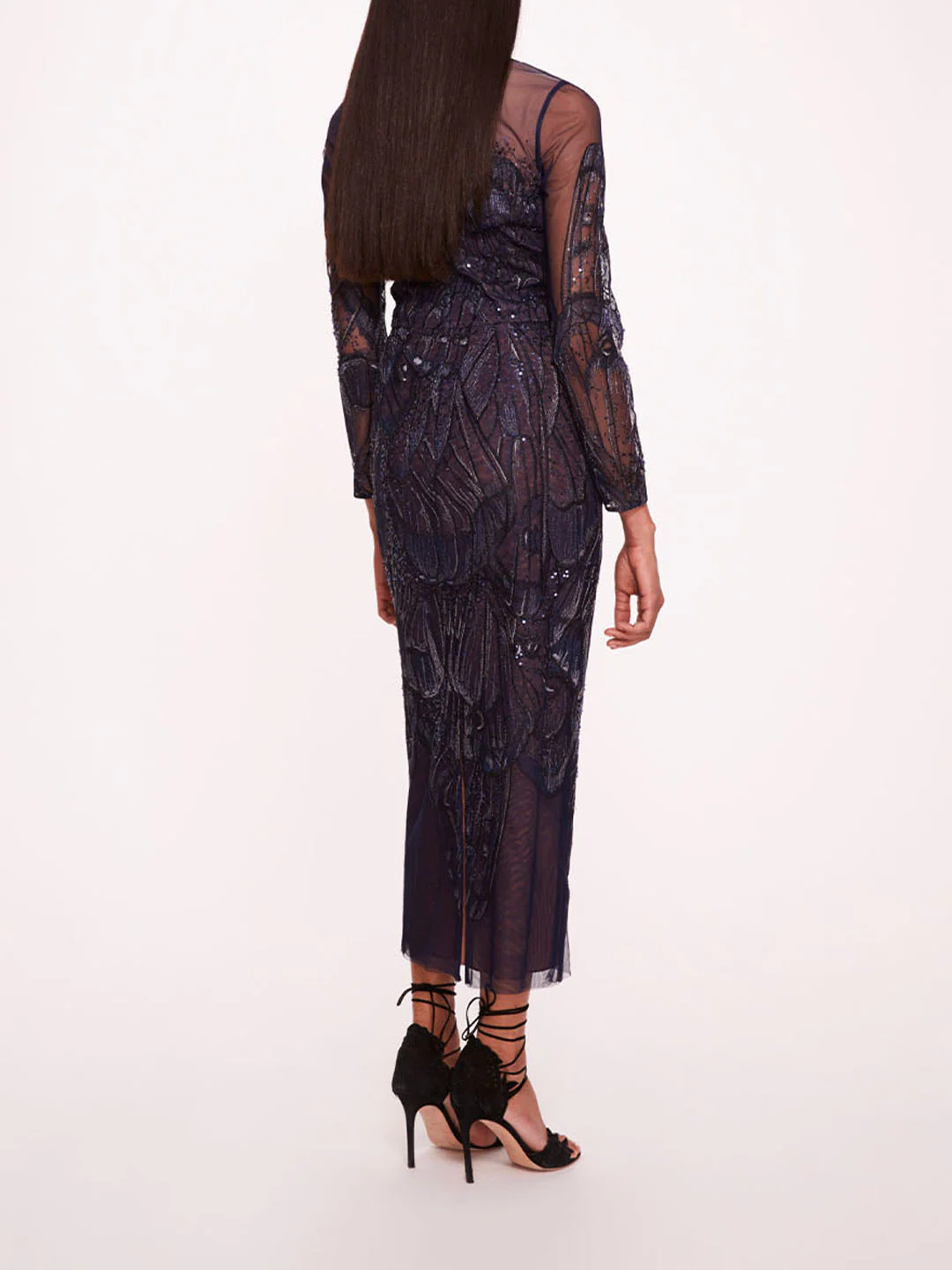 Winged Symphony Midi Dress