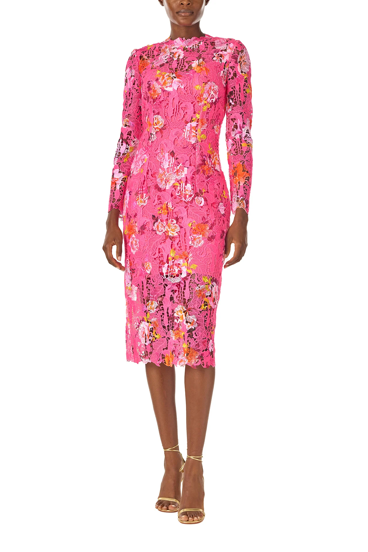 Long Sleeve Lace Sheath Dress