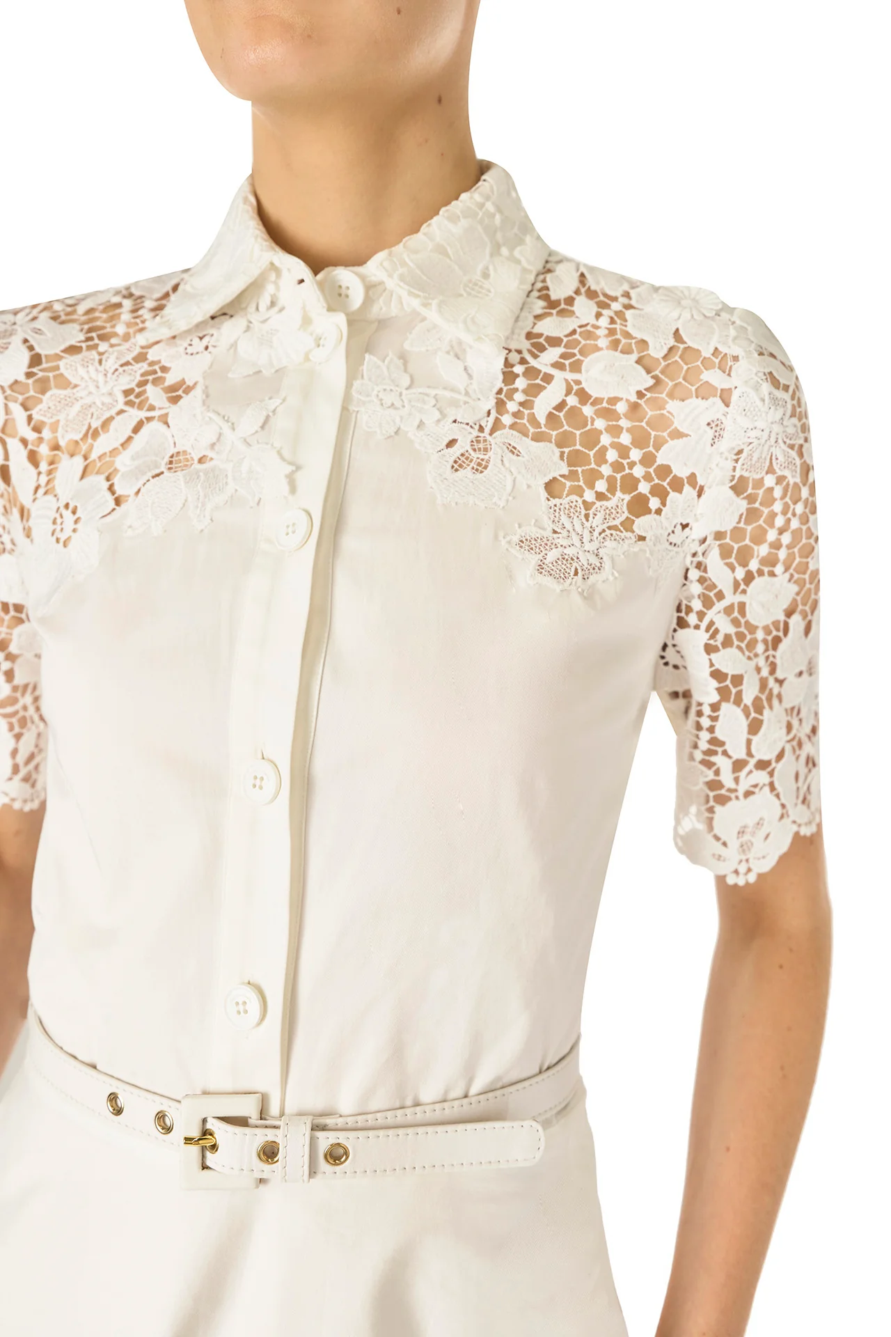 Lace Detail Short Sleeve Dress