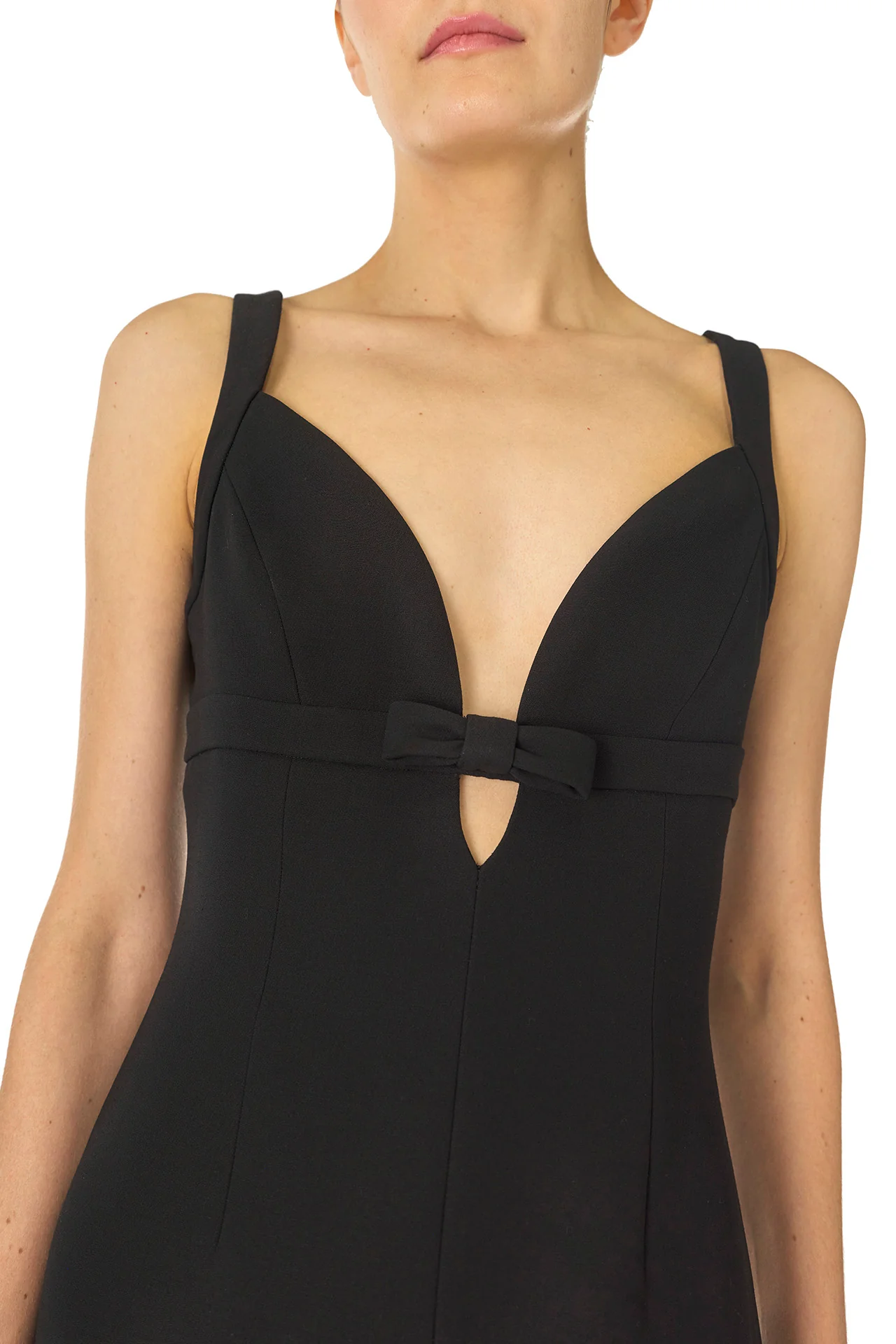 Noir Bow Mini Dress