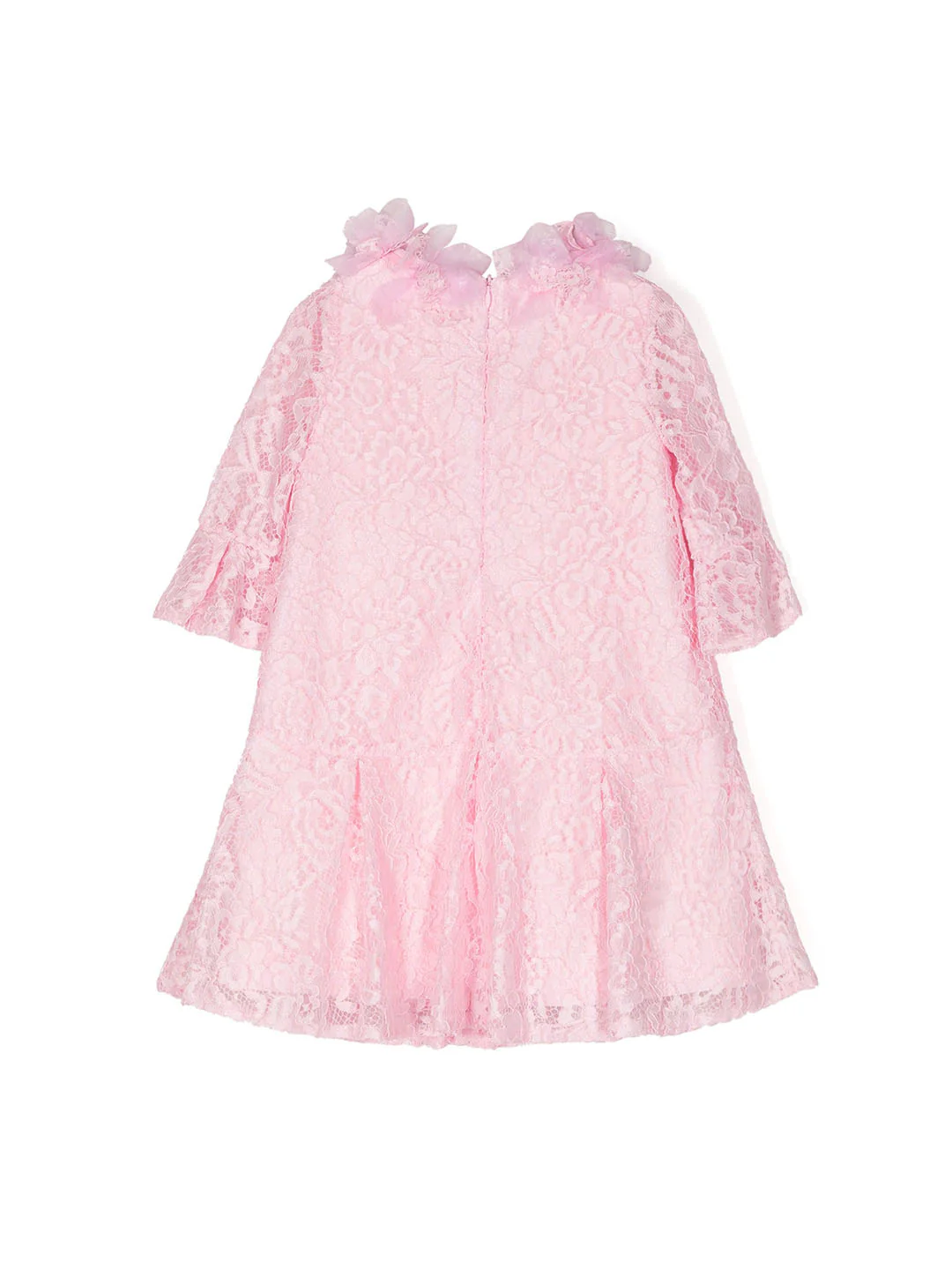 Volant-Embroidered Lace Dress