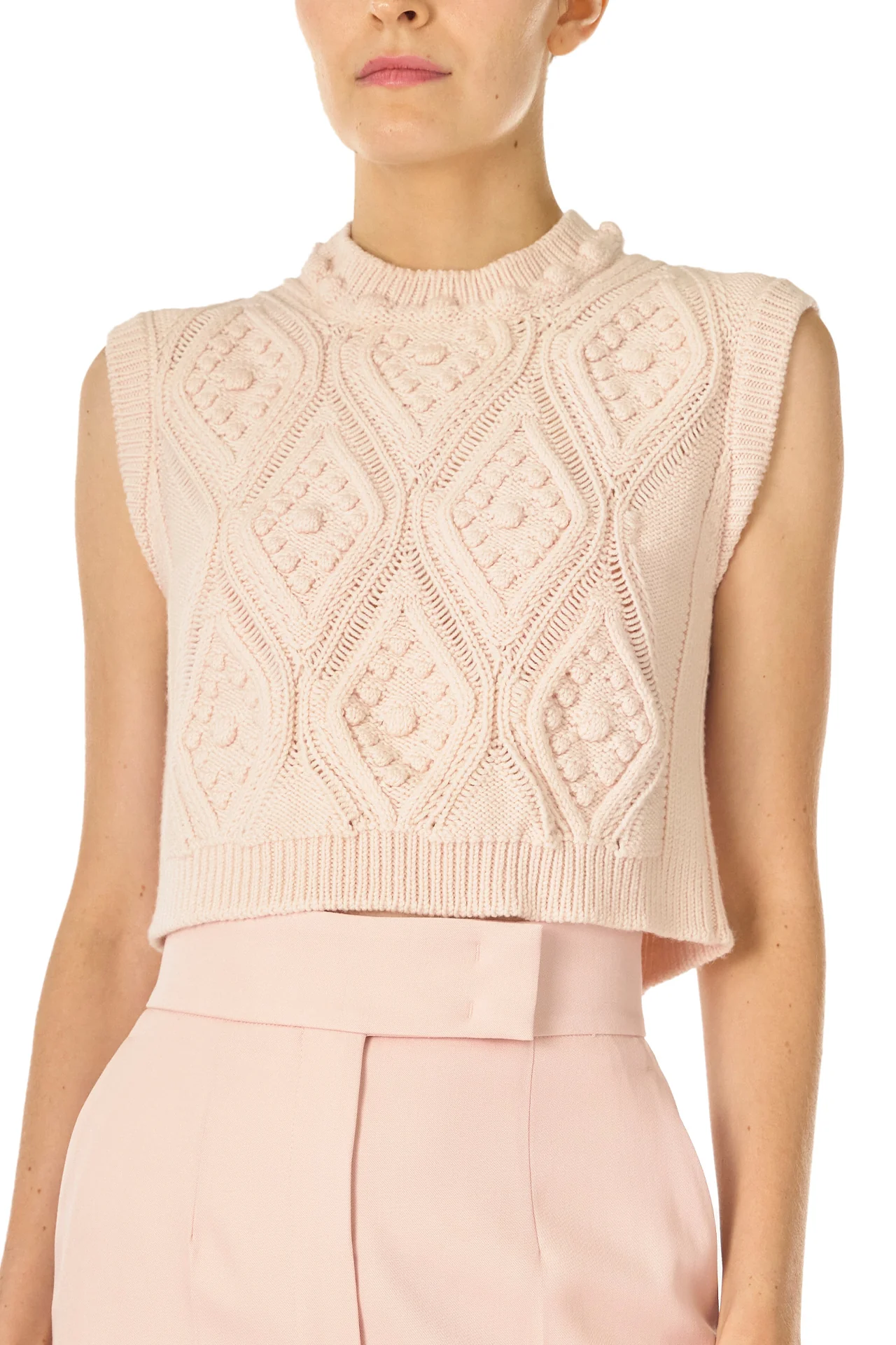 Cable Knit Crop Tank