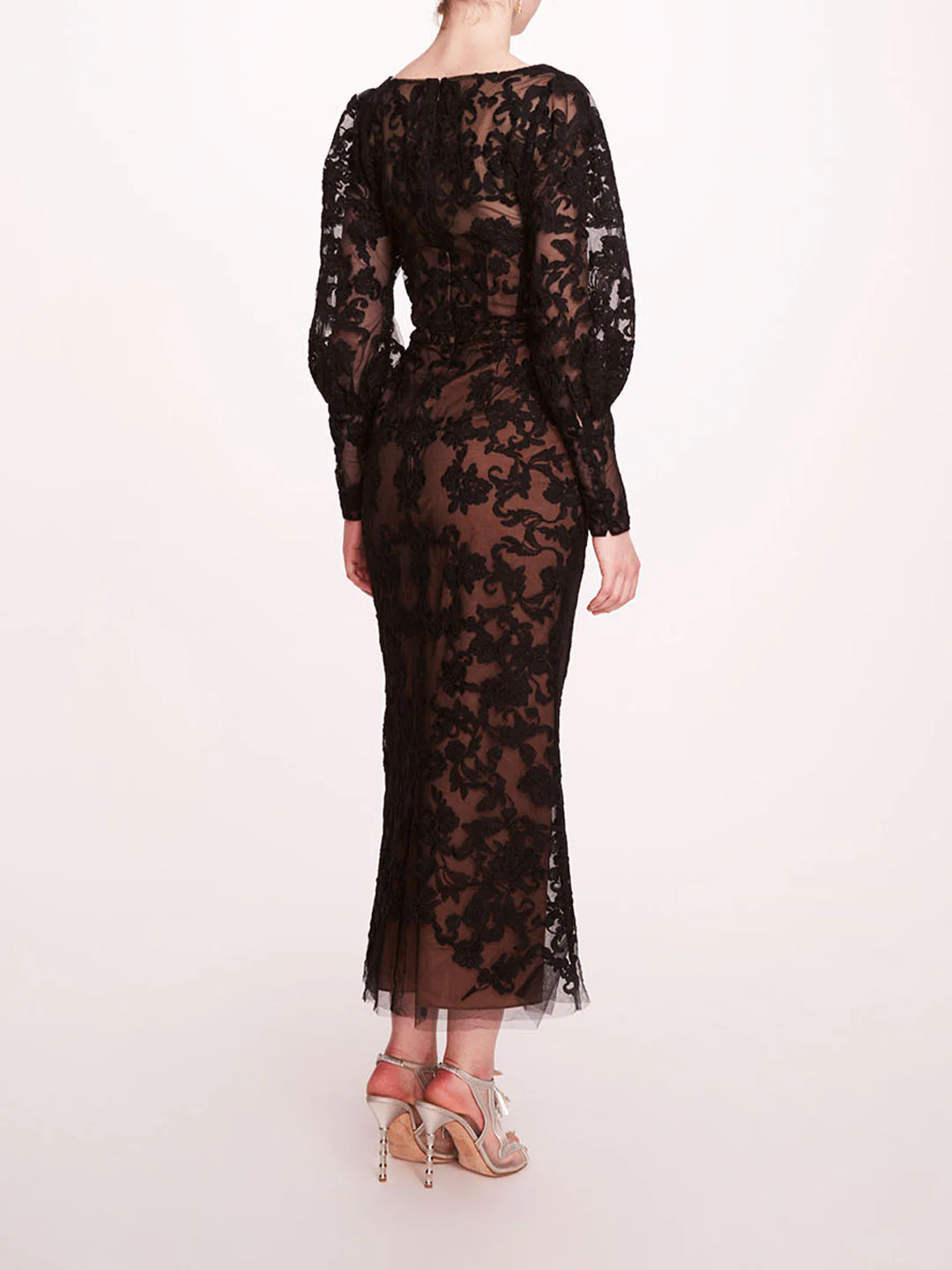 Long Sleeve Corded Midi Dress