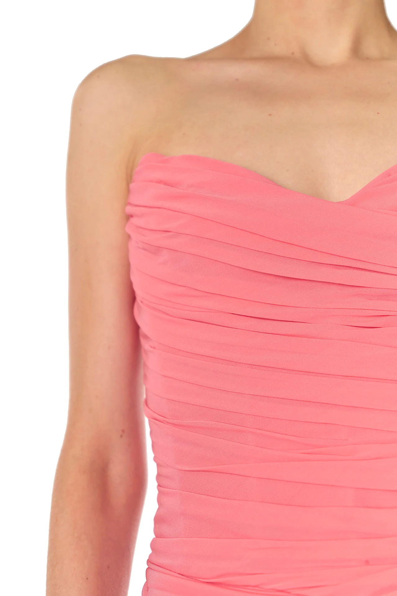 Strapless Draped Jersey Gown
