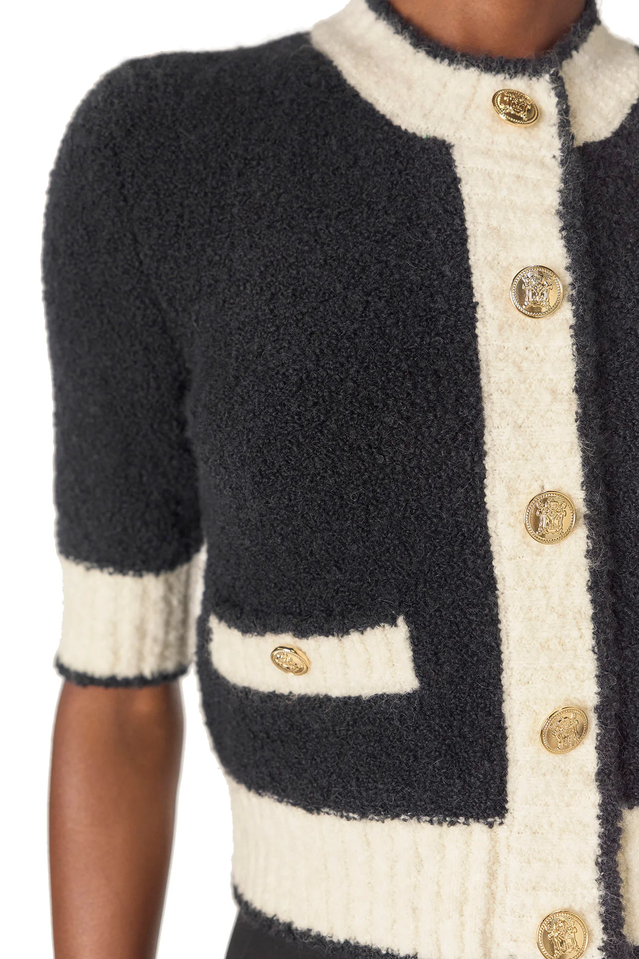 Short Sleeve Knit Cardigan
