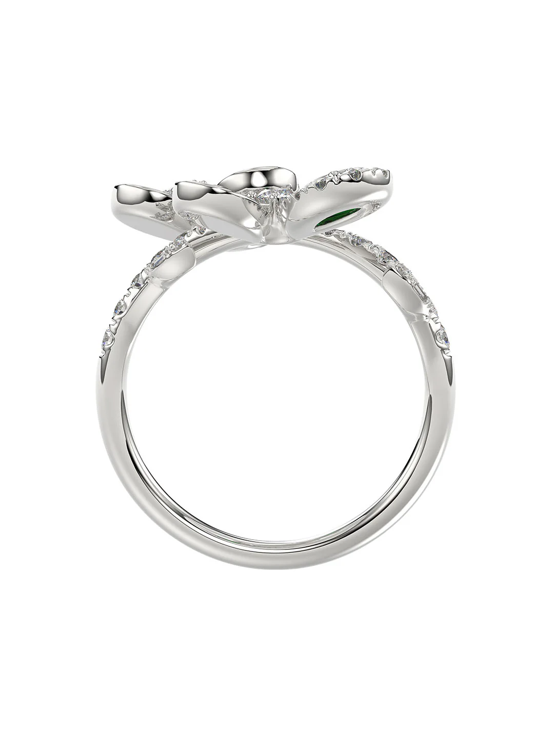 Floral White Gold Ring