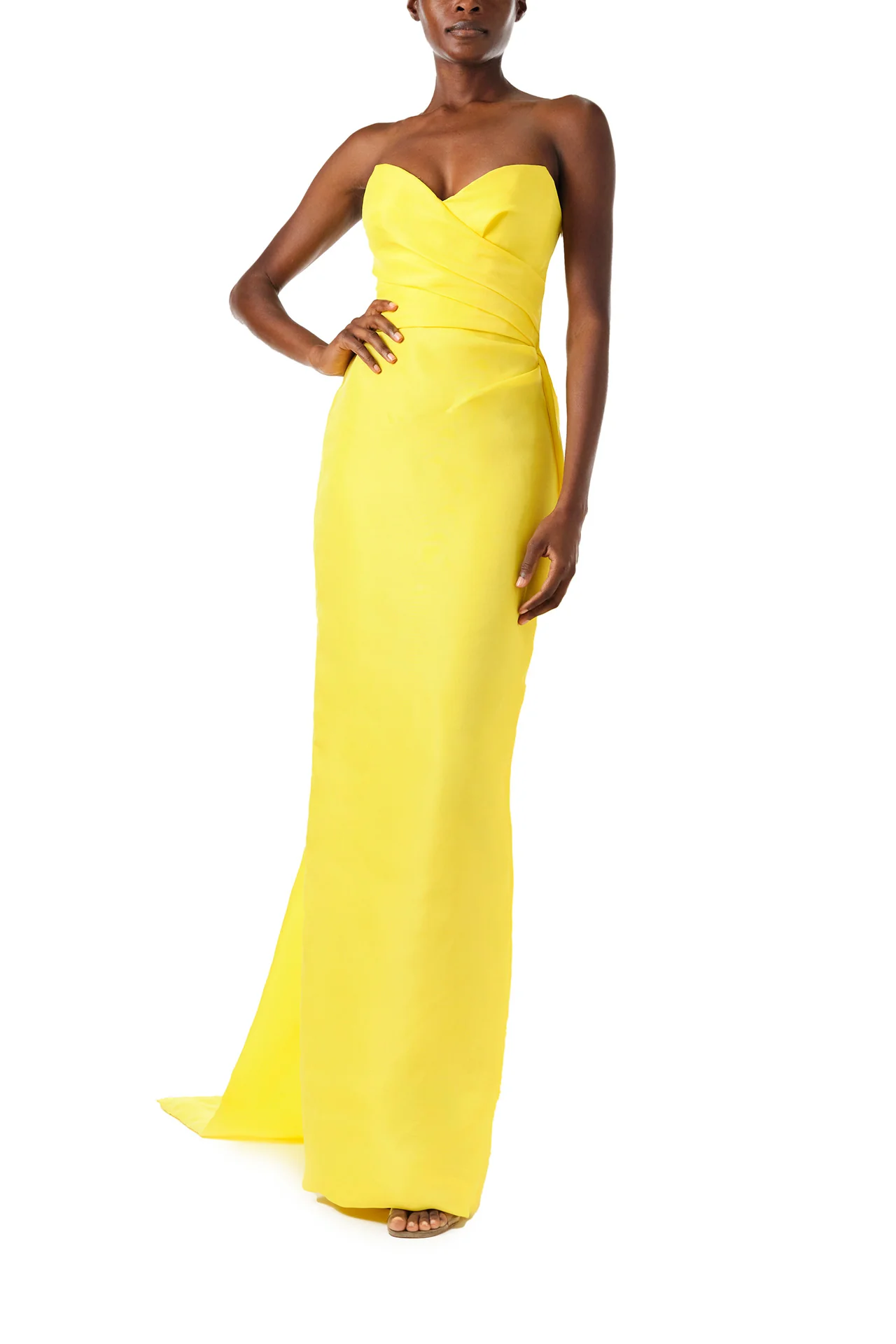 Strapless Gazar Gown with Train