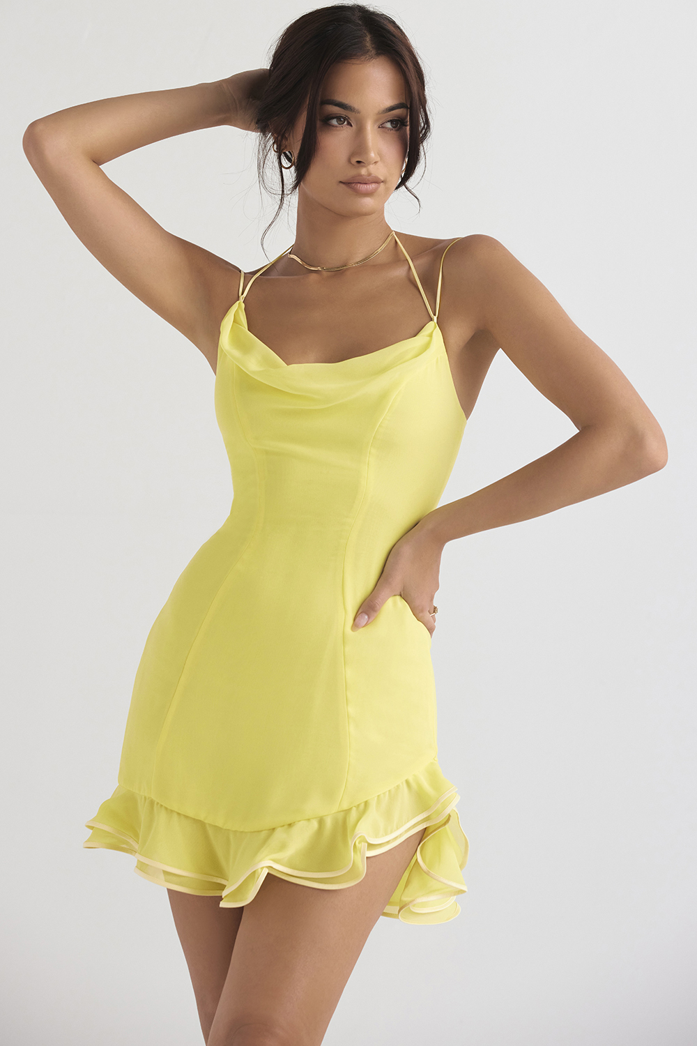 buttercup ruffle mini dress