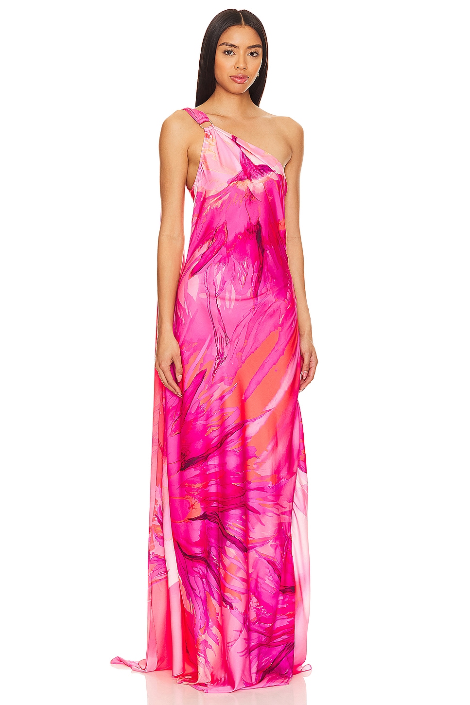 Abira One Shoulder Maxi Dress