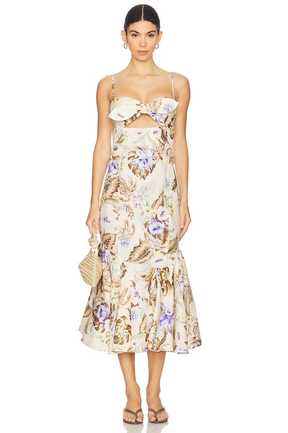 Coco Tie Front Midi Dress