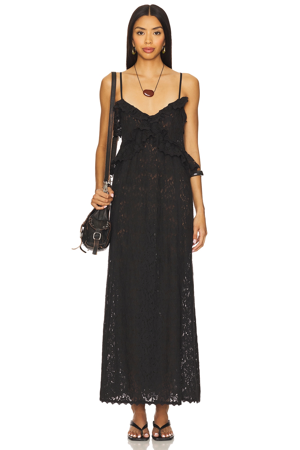 Lux Lisbon Lace Strappy Maxi Dress