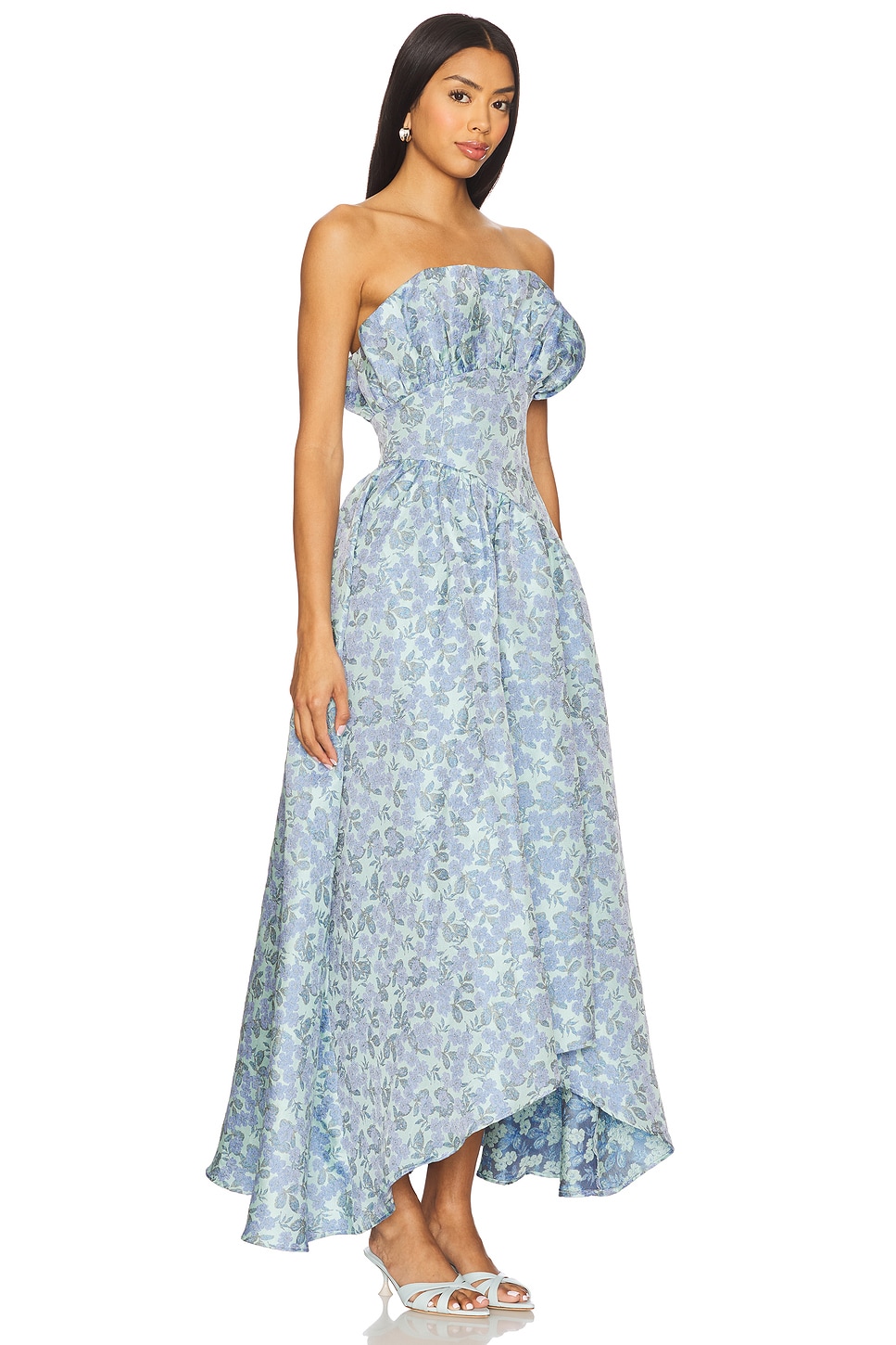 x REVOLVE Jacquard Asymmetric Gown