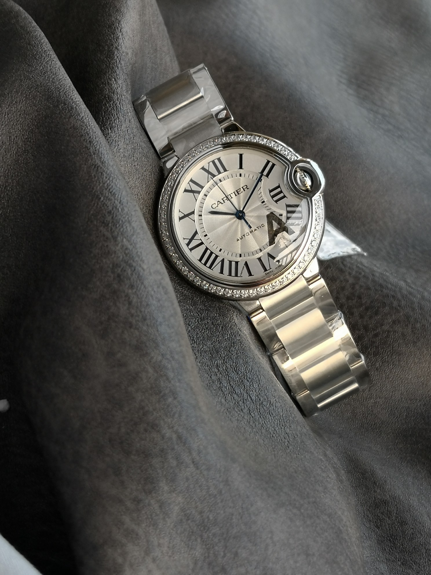 Cartier Ballon Bleu 36 Large Ladies Stainless Steel Watch