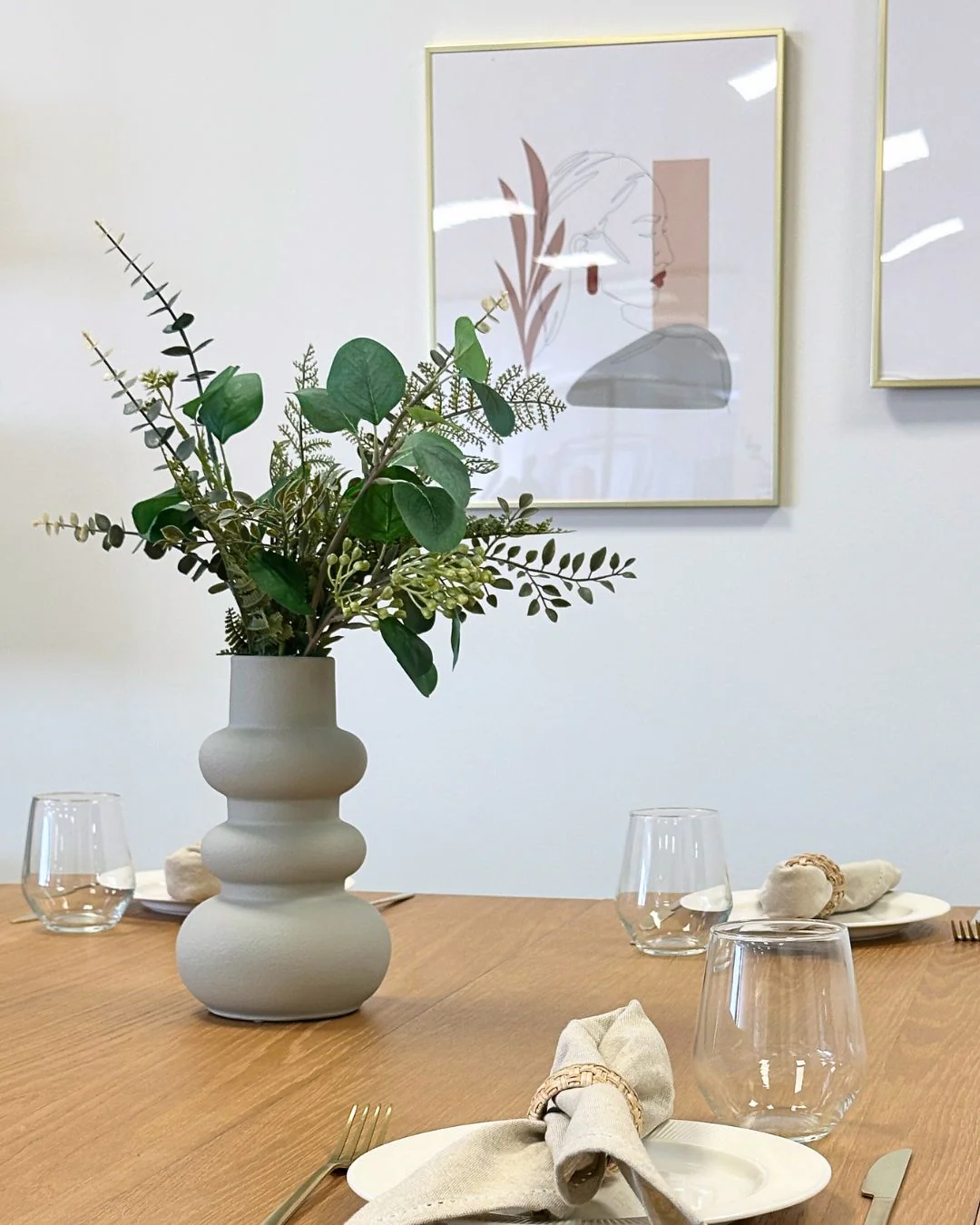Billie Keramikvase grau 24 cm