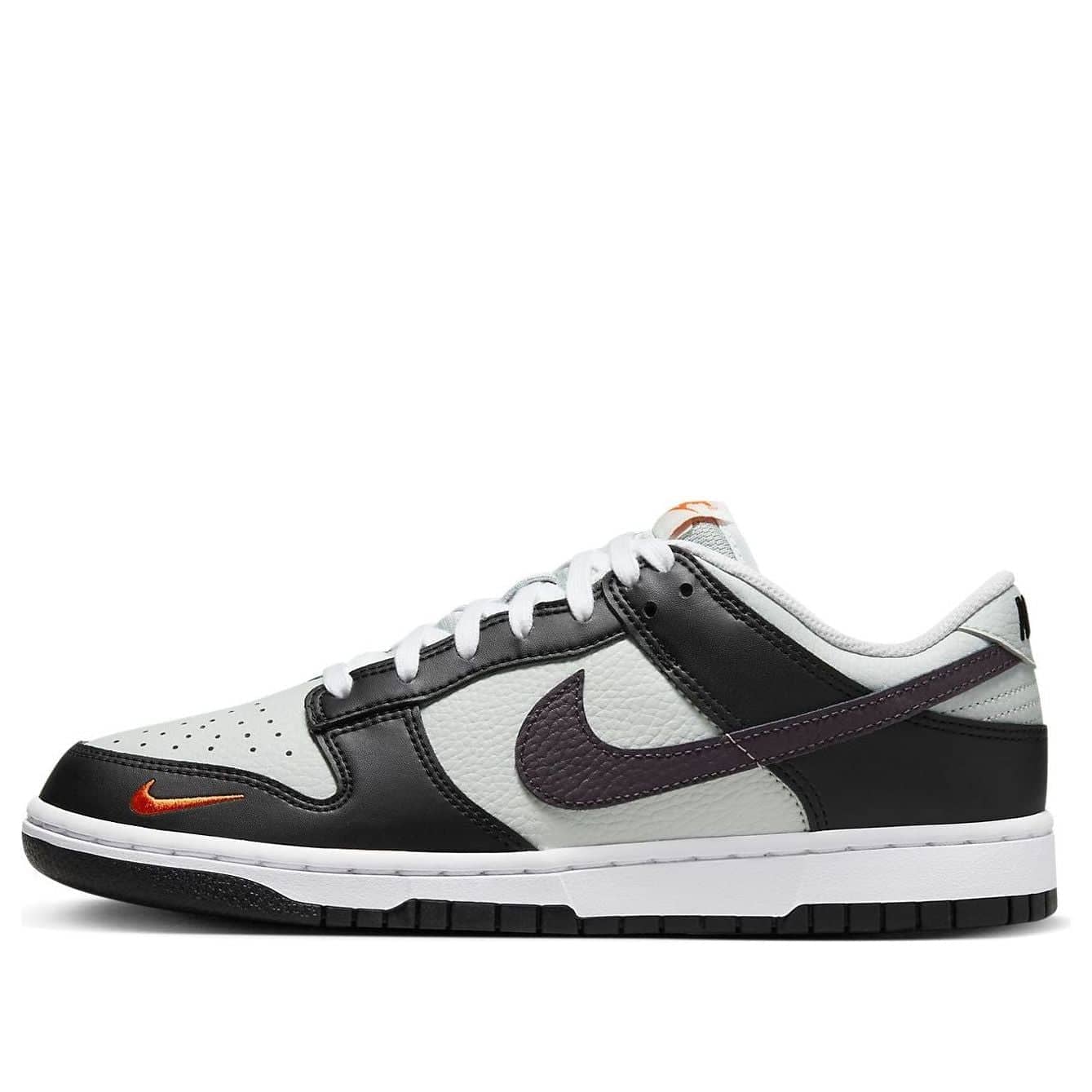 Nike Dunk Low  Black Total Orange Mini Swoosh