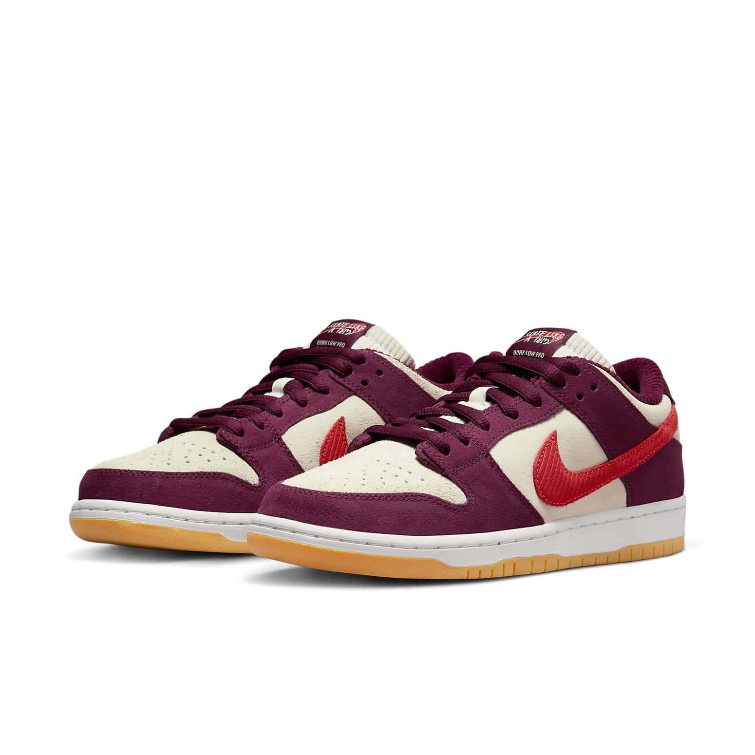 Nike SB Dunk Low  Summit White Barely Rose University Red