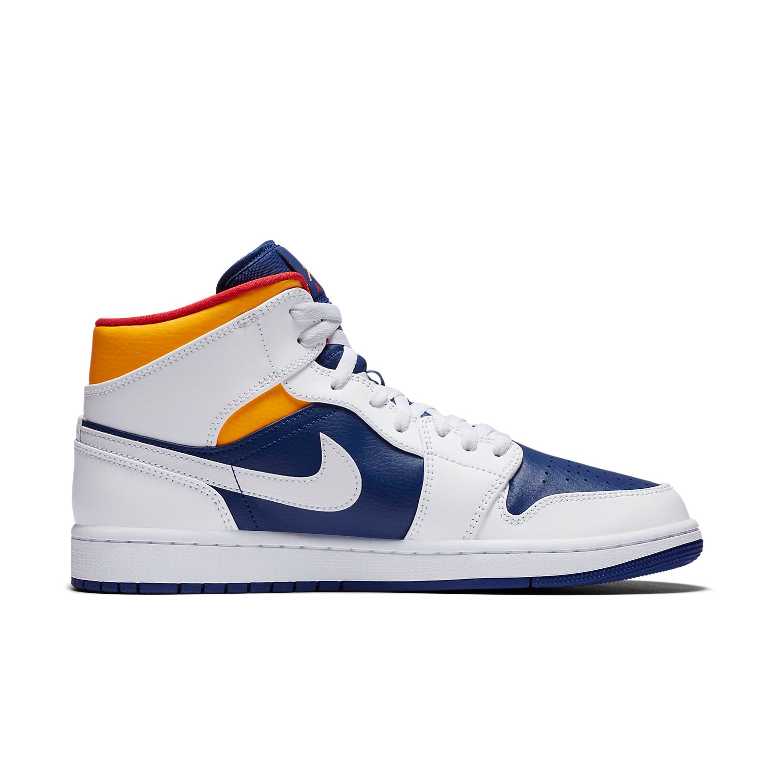 Air Jordan 1 Mid  White Deep Royal Blue