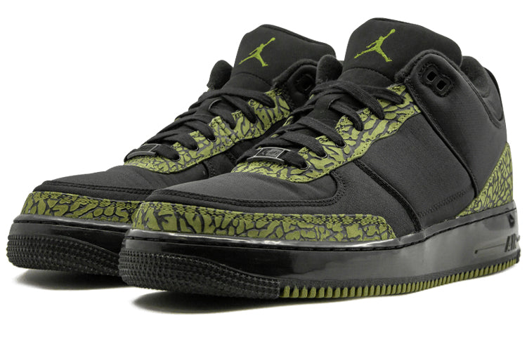 Air Jordan Fusion 3 LS  Black Green