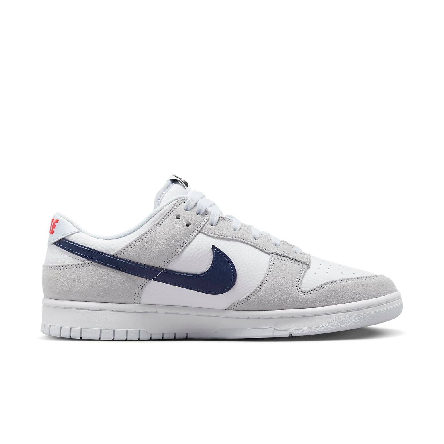 Nike Dunk Low  Mini Swoosh - White Grey Navy Aqua