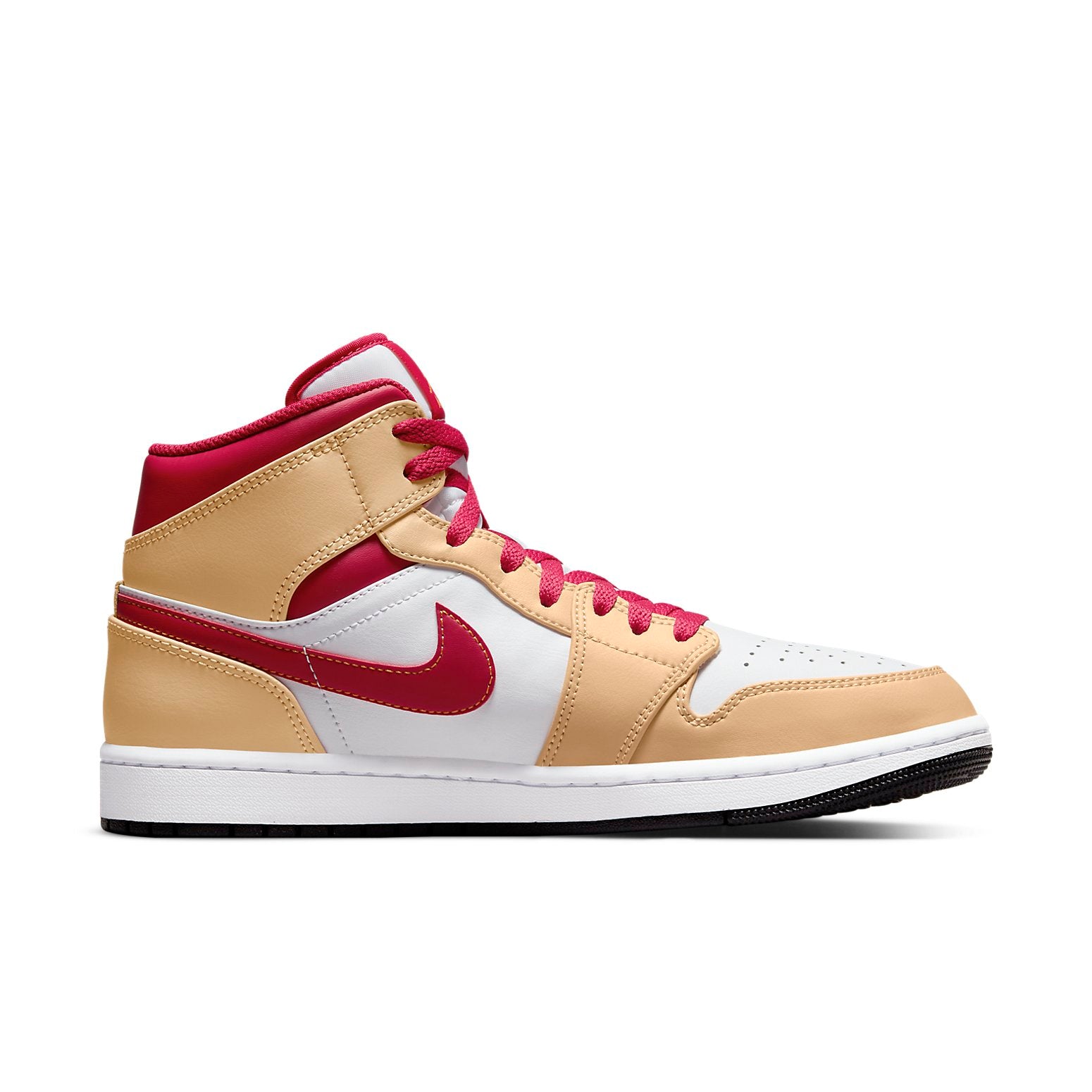 Air Jordan 1 Mid  Light Curry Cardinal Red