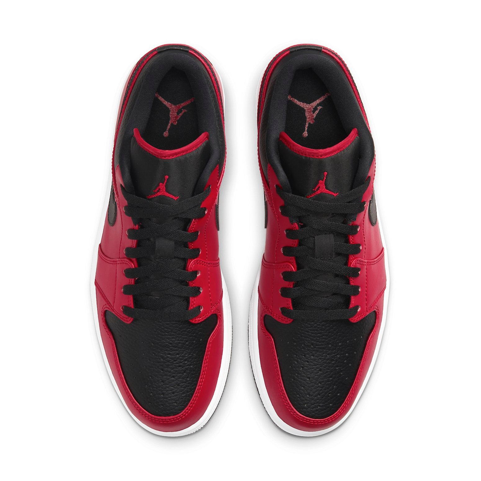 Air Jordan 1 Low  Reverse Bred Pebbled Swoosh