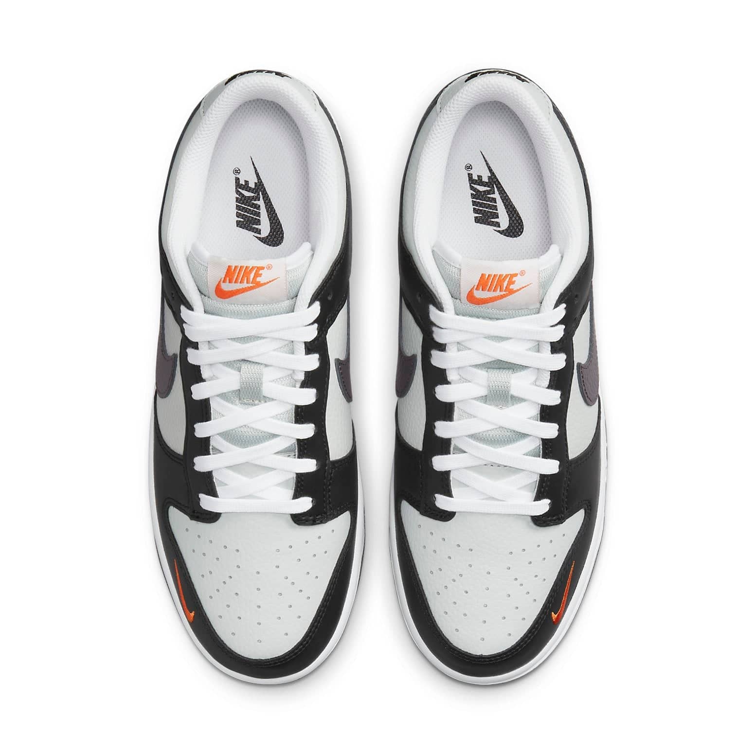 Nike Dunk Low  Black Total Orange Mini Swoosh