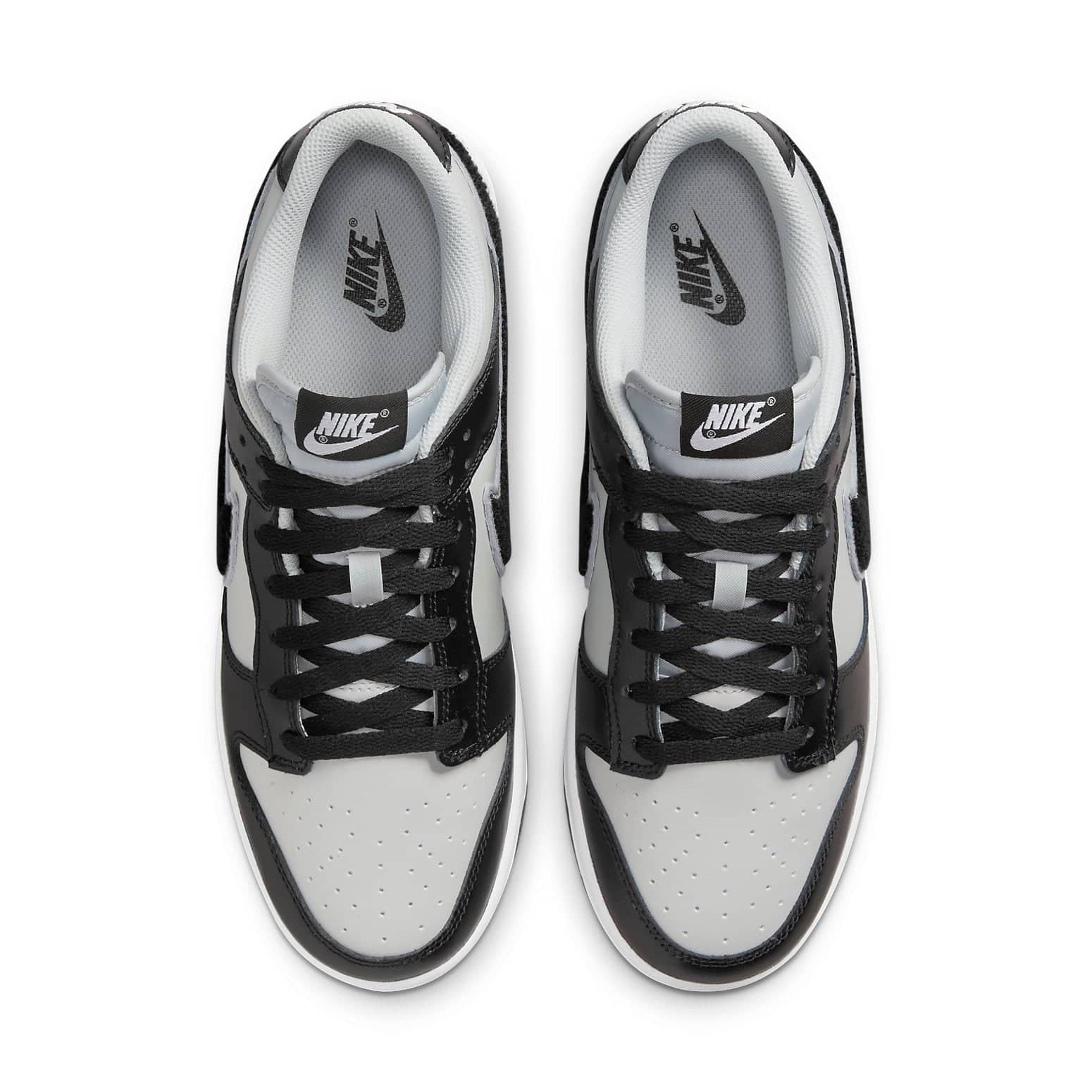 Nike Dunk Low  Chenille Swoosh - Black Grey Fog