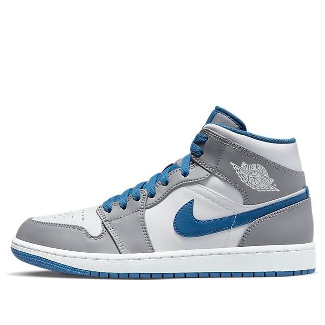 Air Jordan 1 Mid  Cement Grey True Blue