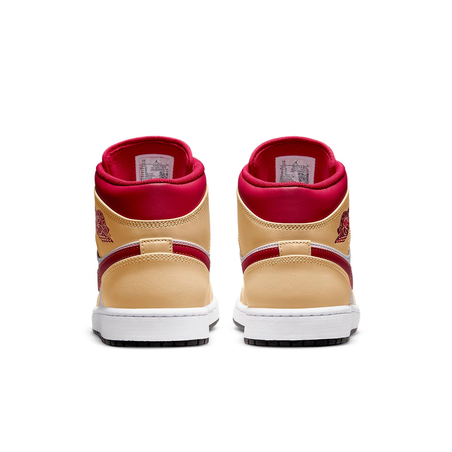 Air Jordan 1 Mid  Light Curry Cardinal Red