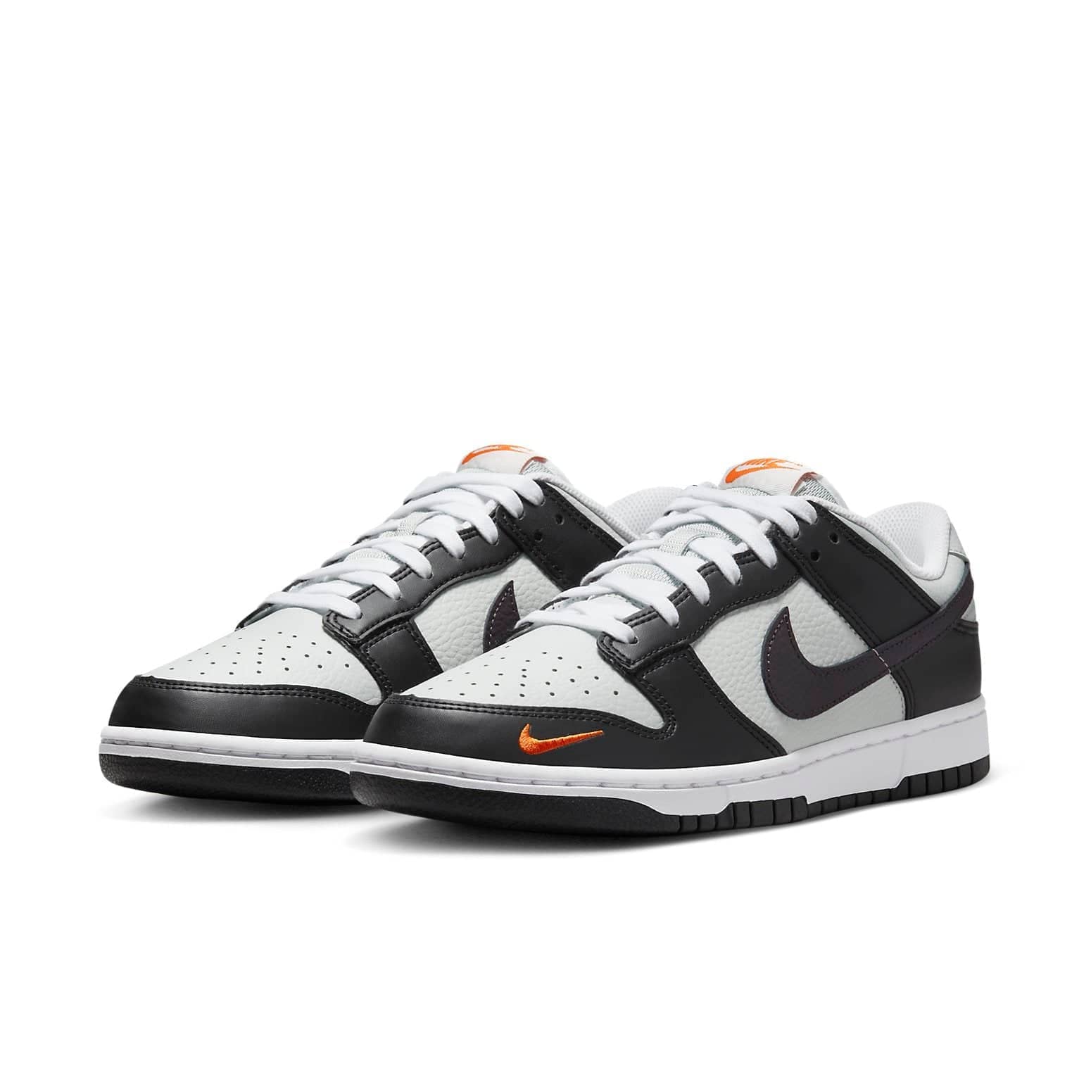 Nike Dunk Low  Black Total Orange Mini Swoosh