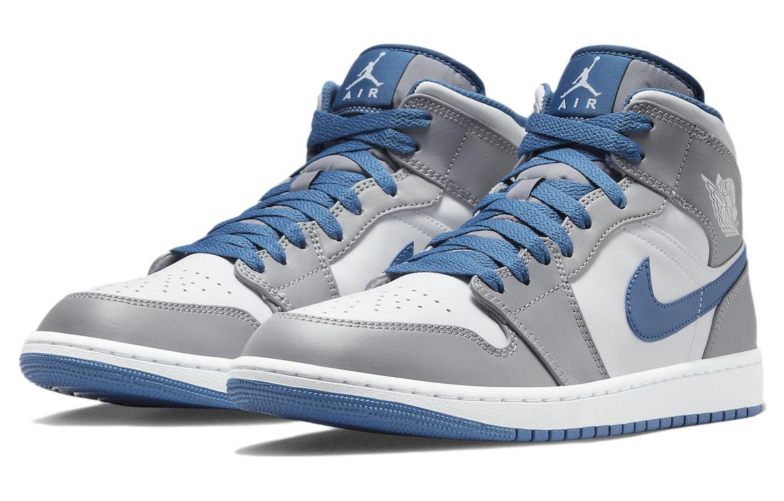 Air Jordan 1 Mid  Cement Grey True Blue