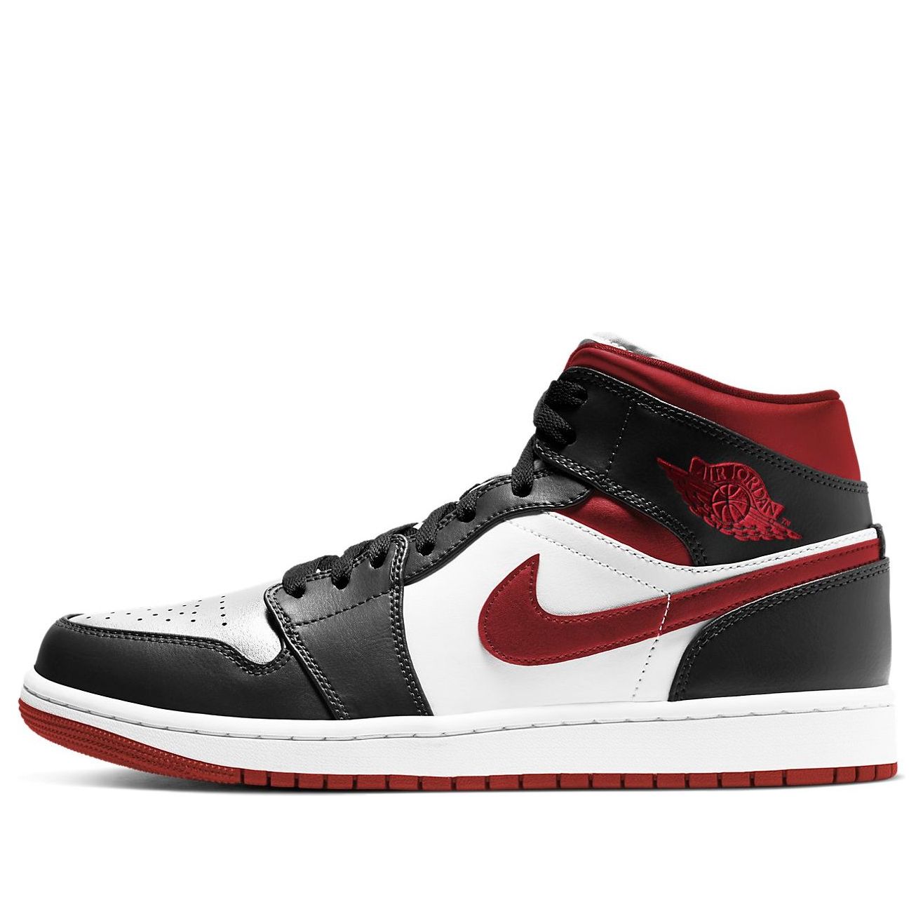 Air Jordan 1 Mid  Black White Gym Red