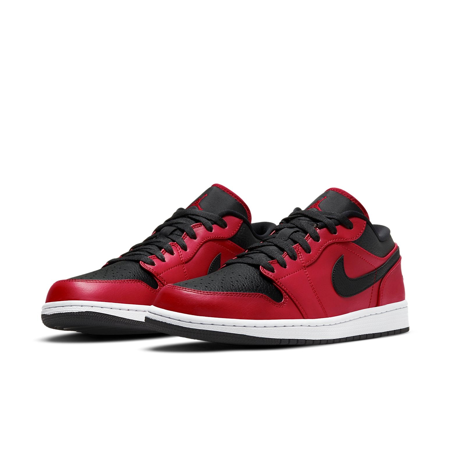 Air Jordan 1 Low  Reverse Bred Pebbled Swoosh