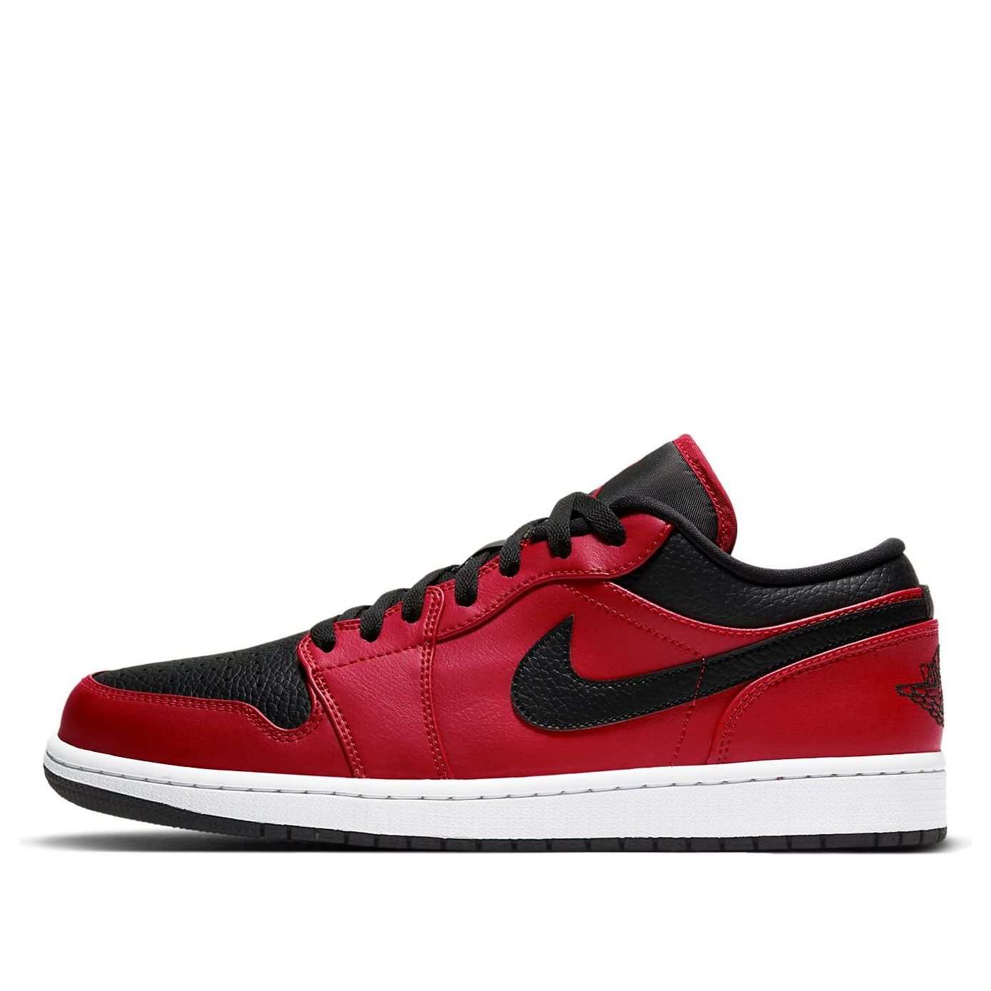 Air Jordan 1 Low  Reverse Bred Pebbled Swoosh