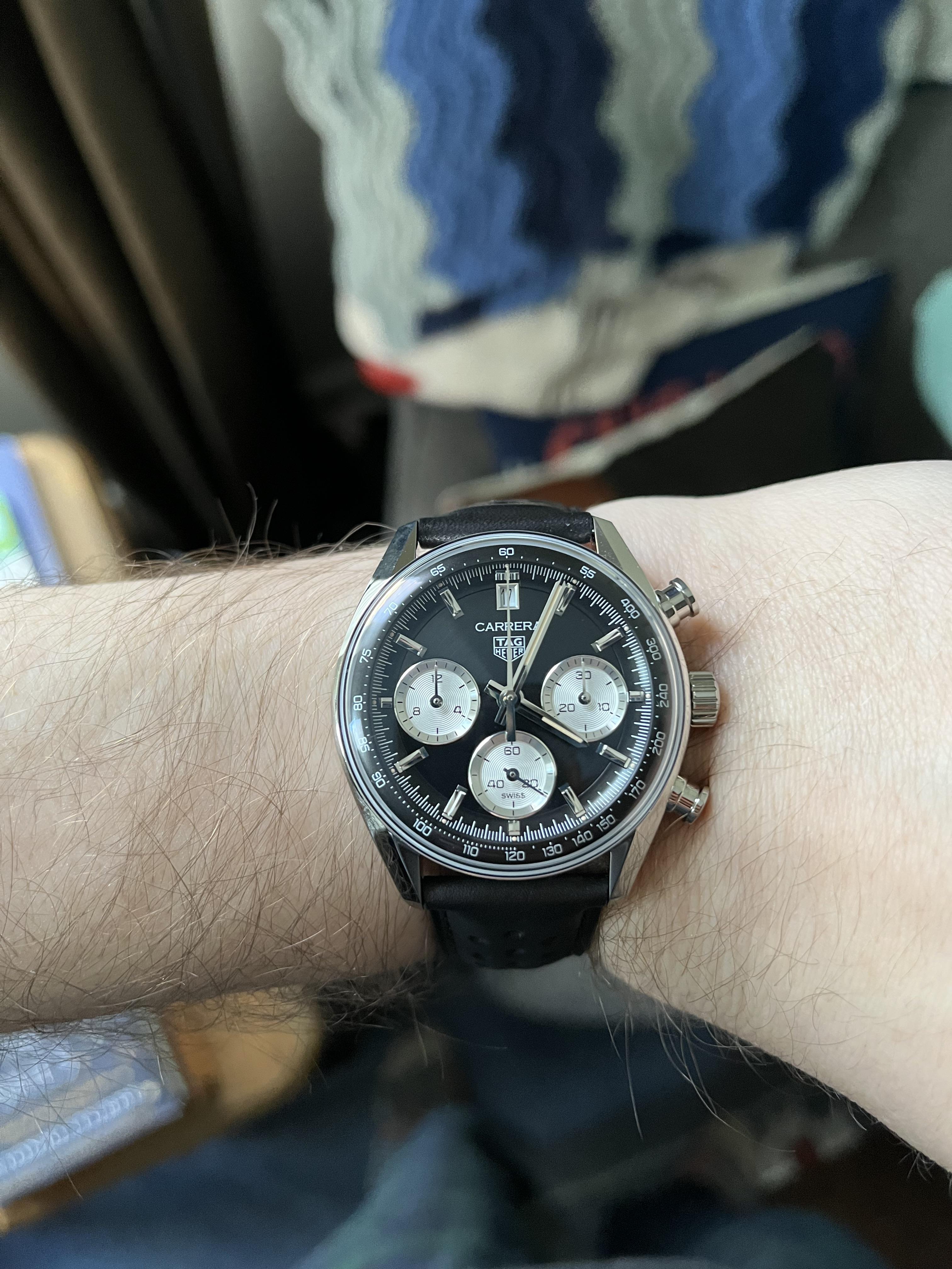 TAG Heuer Carrera Chronograph 39mm Mens Watch Black CBS2210.FC6534 photo review
