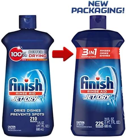 Finish Jet-Dry Rinse Aid, Dishwasher Rinse and Drying Agent, 23 fl oz, Packaging may vary