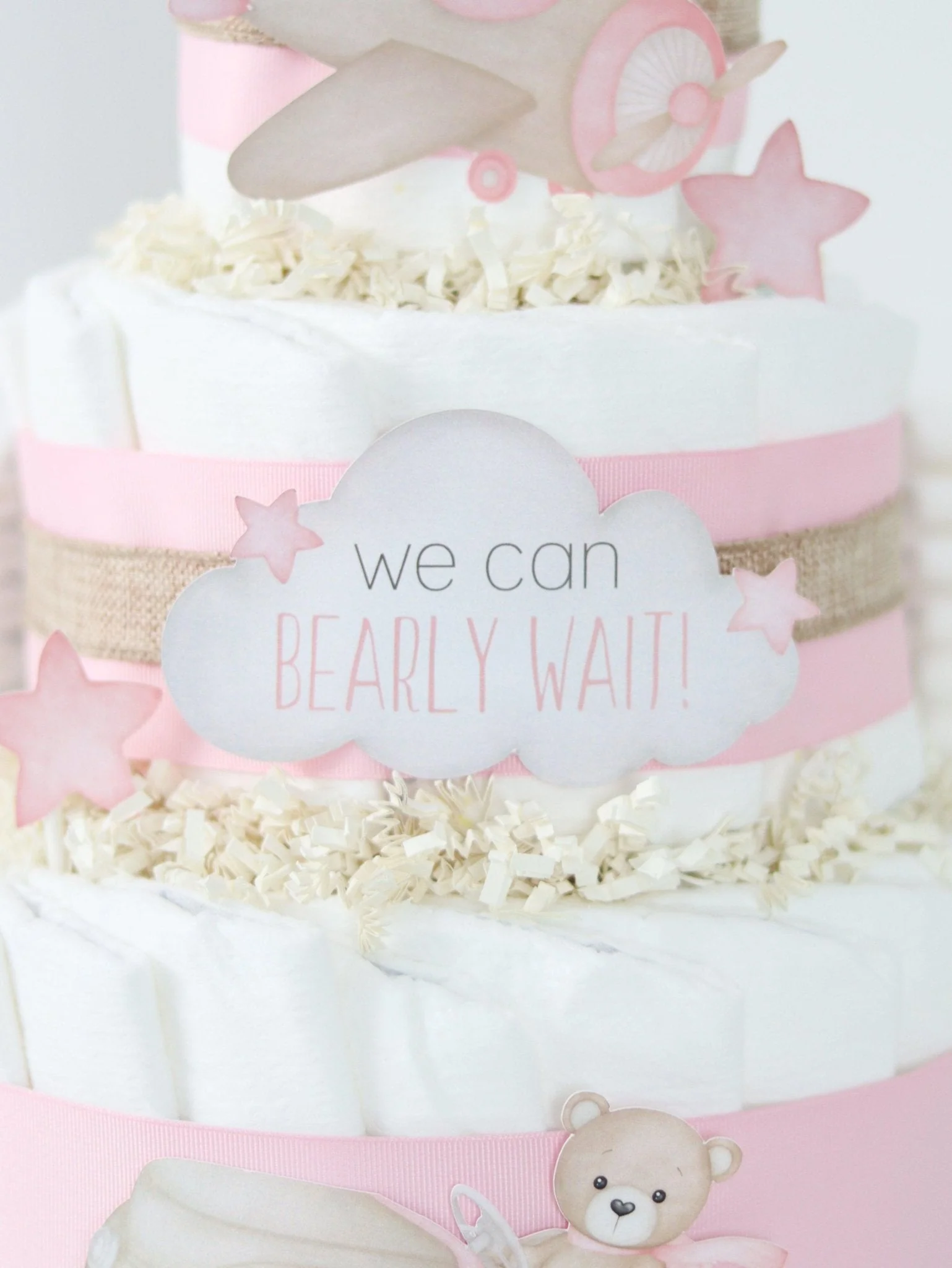 Baby Blossom Company Teddy Bear Diaper Cake Collection - Pink